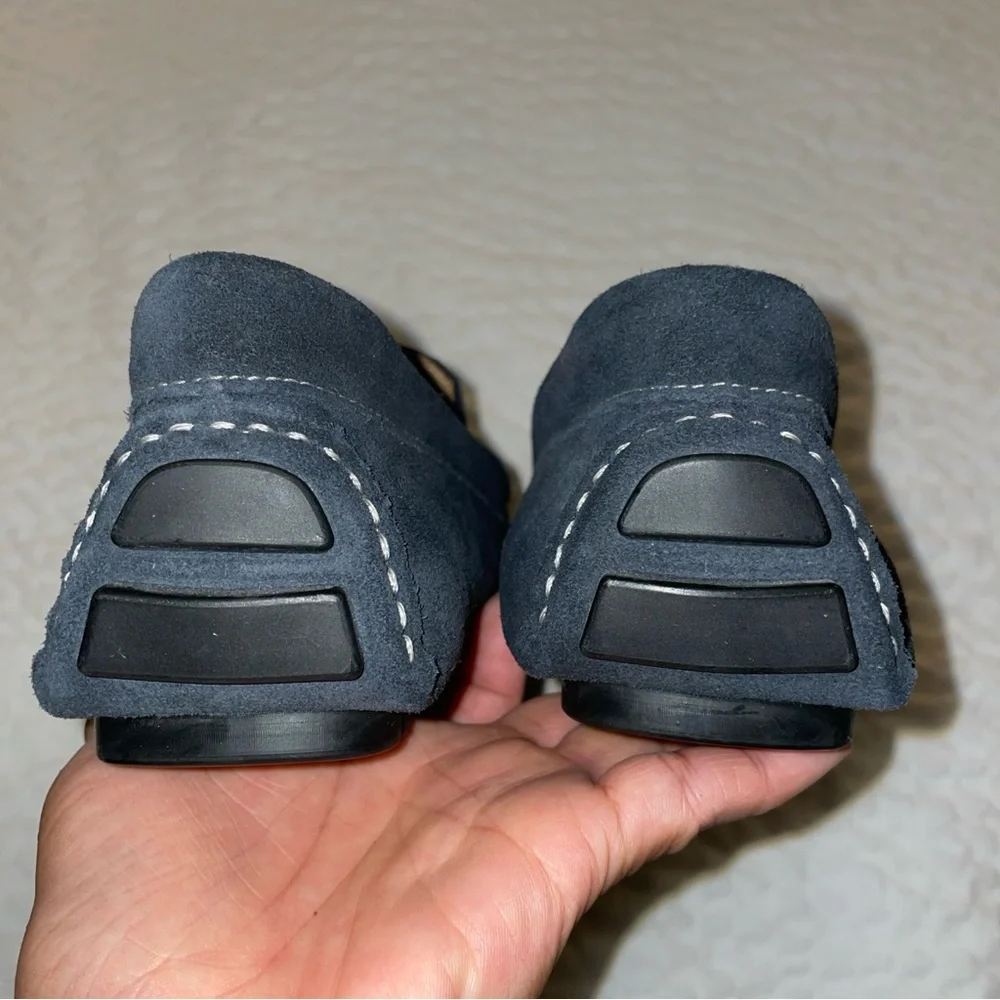 Nordstrom Men's Suede Penny Loafers Dark Navy Sz‎ 7
